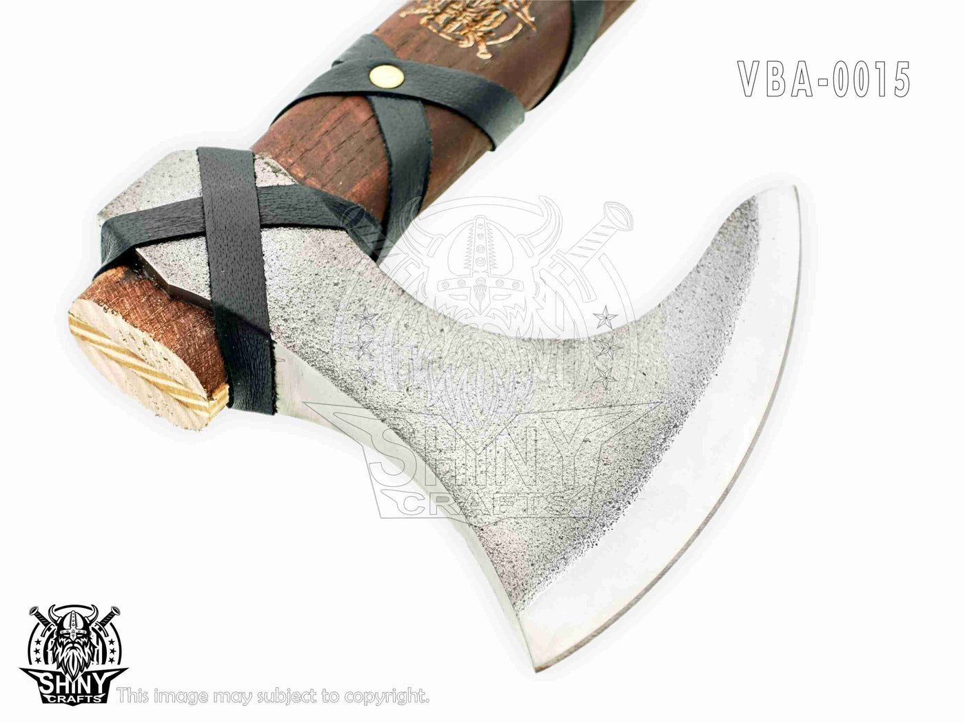 Custom Handmade Carbon Steel Viking Axe,Valentine's Day Gift,Christmas Gift,Birthday gift for him with Premium Leather wrapped Handle and Leather Sheath (VBA 15)