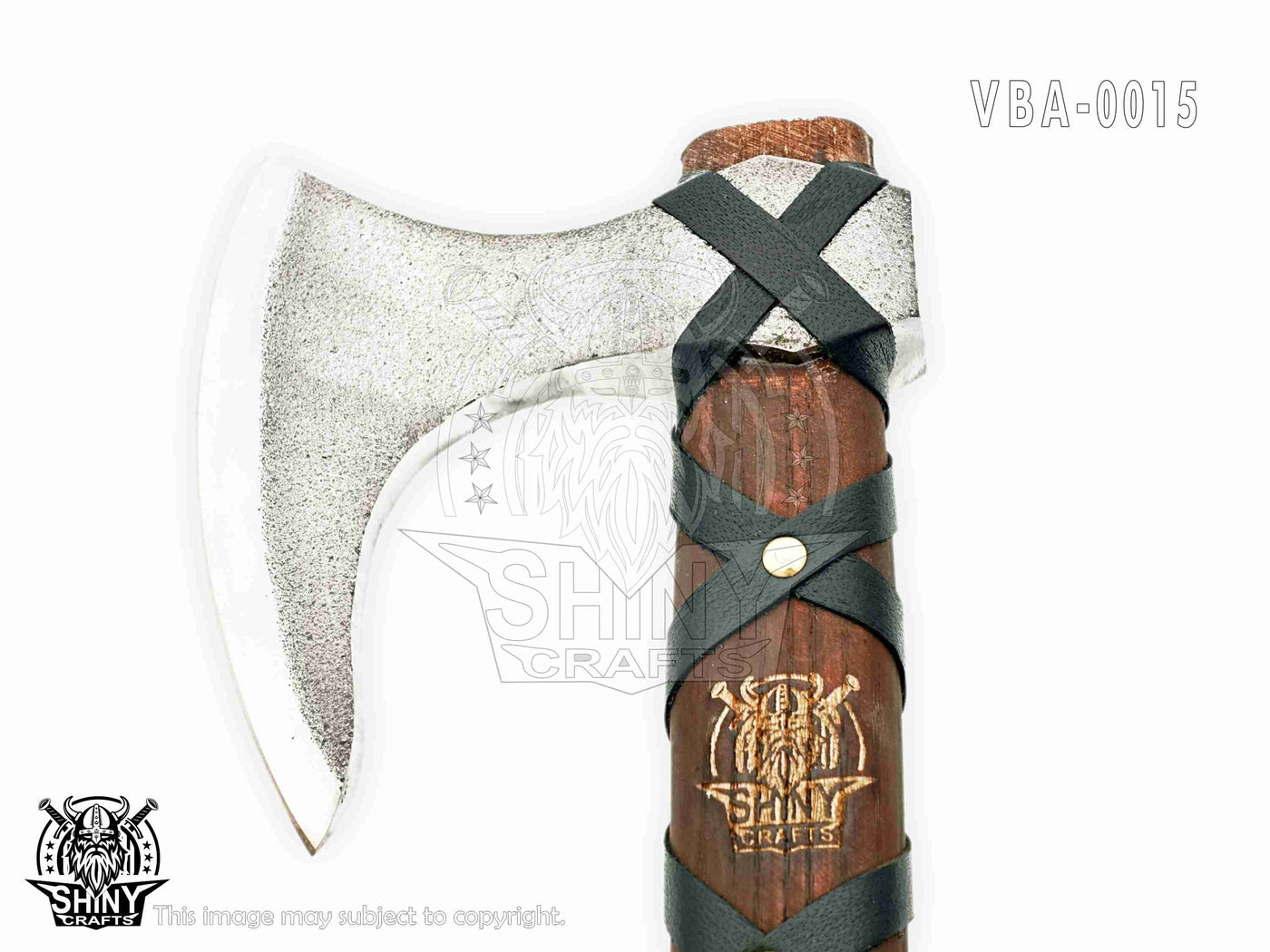 Custom Handmade Carbon Steel Viking Axe,Valentine's Day Gift,Christmas Gift,Birthday gift for him with Premium Leather wrapped Handle and Leather Sheath (VBA 15)