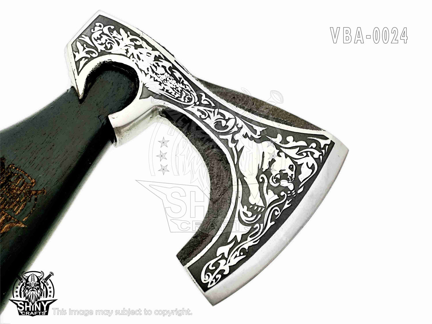 19" Camping Axe Tomahawk Viking Bearded Axe Handmade Viking Axe with Ashwood Handle Viking Gifts for Men with Premium Quality Leather Sheath (SCA 24)