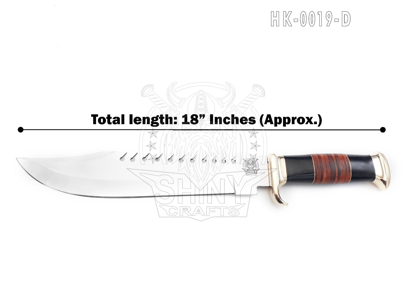 17 inches Handmade Custom Big Knife D2 Steel Blade Buffalo Horn Handle