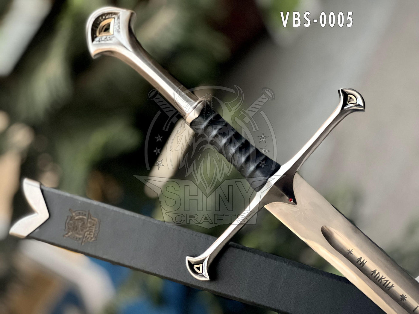 Handmade Viking Sword, King Arthur Medieval Historical Sword with Scabbard Medieval Crusader Sword, Knights Templar Sword (VBS-0005)