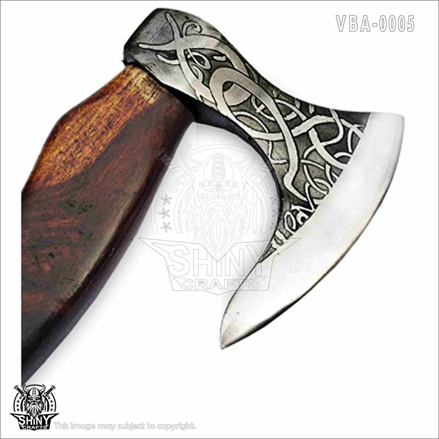 Damascus Viking Axe Pair With Ashwood Handle, Leather Wrap And Leather  Sheath