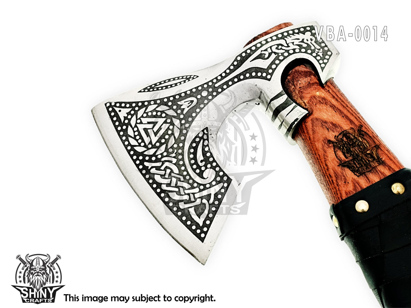 BEARDED AXE - LEATHER WRAPPED — BOMBPROOF BUSHCRAFT