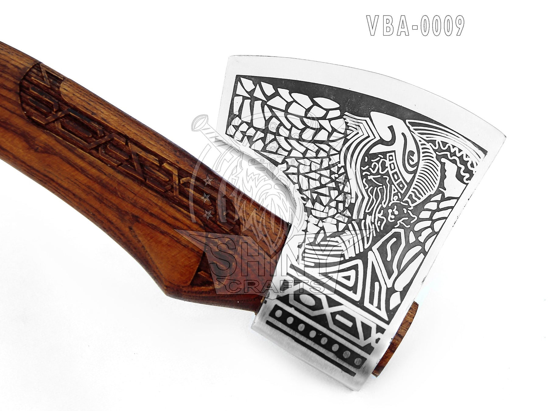 Custom Handmade Carbon Steel Viking Knife Odin Raven Head Hilt 6